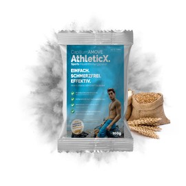 Capillum Amove AthleticX Premium Hair Removal Cream Intimate Area - Extra Gentle Hair Removal Powder Men [100g] Painless Shower Hair Removal Cream without Additives with Neutral Odour