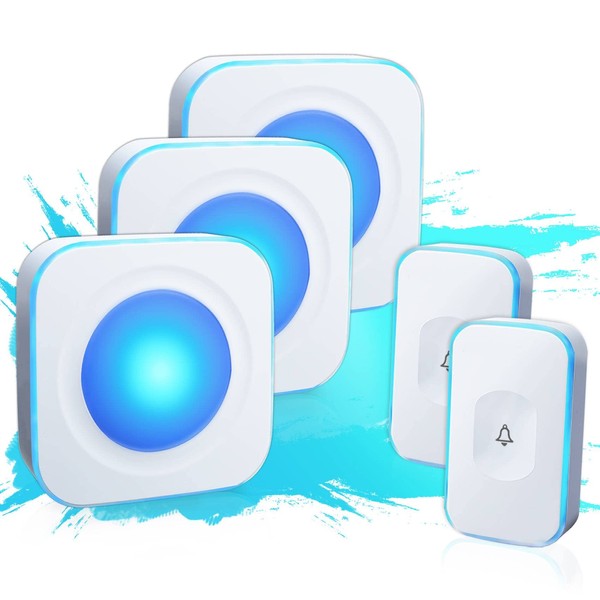 Wireless Doorbells for Home Hearing Impaired Doorbell 2 Buttons &