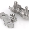 20 Pieces M2 Duplex Clamp Set Stainless Steel Wire Rope