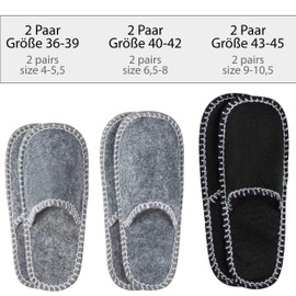 ONVAYA ABS guest slippers, owl slippers, set of 6, grey/black, non-slip sole, slippers, guest slippers (black), black