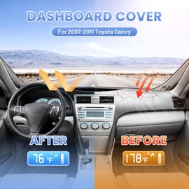 Sunsdrew Dash Cover for 2007-2011 Toyota Camry Dashboard Cover Mat