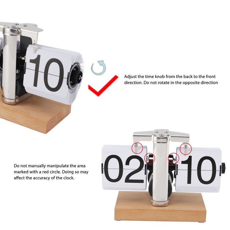 Retro Digital Flip Down Clock Flip Desk Clock Mechanical Battery