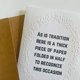 Cryptic Paper Co Embossed Sarcastic Valentine’s Day Card - Anti-valentine card - funny valentine