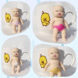 Ugly Babies Mini Assorted Colors, Set of 5, Squishy, Cute Toy, Stress Relief, Doll, Toy, Children's Goods, Mind Release, Squeeze and Squishy, Present, For Children and Adults