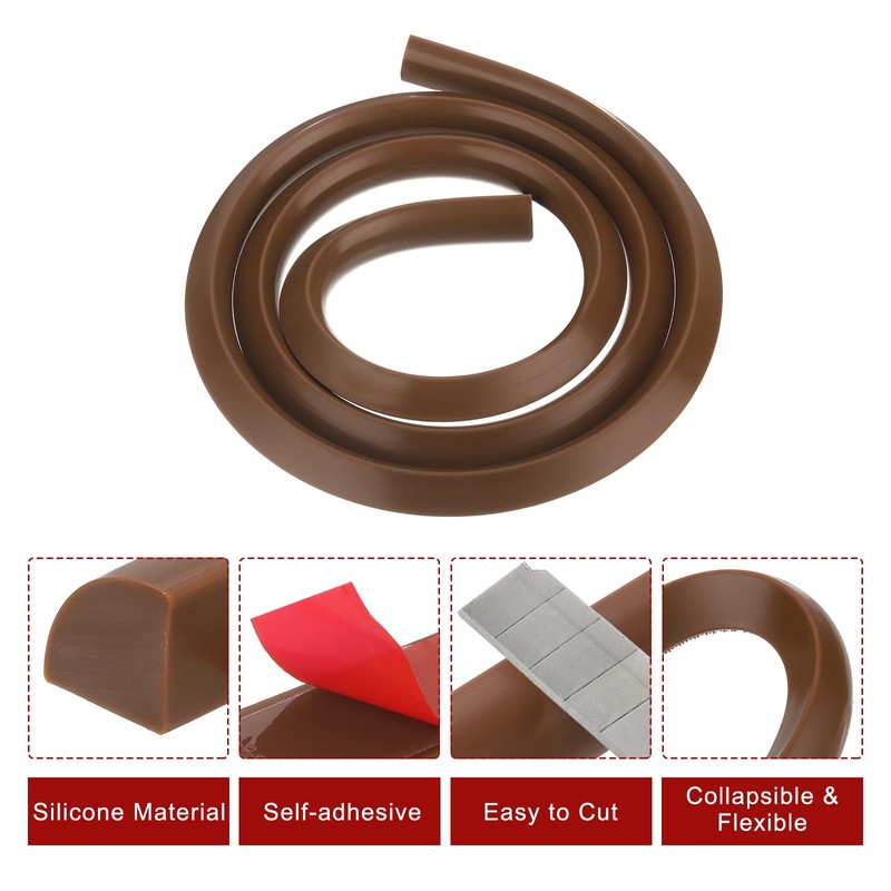 uxcell Flexible Molding Trim, 59 Inch Flexible Quarter Round Molding