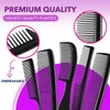 5 Piece Professional Black Comb Set, Premium Hair Comb, Fine