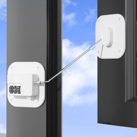 Jangman A608 Wire Password Security Lock for Doors, Windows & Furniture Prevention 2ea