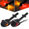 Partsam 2Pcs RED AMBER LED Trailer Fender Lights Bullet LED