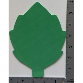Green Leaf Large Single Color Creative Cut-Outs, 5.5" x 5.5", 31 Leaves to a Package