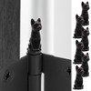Black Cat Hinge Heads Decorative Topper Set of 6 -