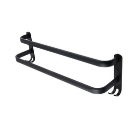 Black bathroom interior 2-tier towel rack 500mm