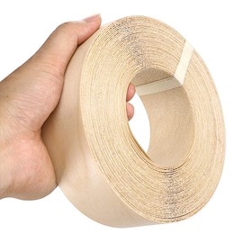 Skelang 2'' × 50' Birch Edge Banding, Roll Wood Edge Tape, Iron-on Veneer Banding with Hot Melt Glue, Pre-glued Edge Banding for Covering Edge of Table, Door, Shelf, Cabinet Hardboard, Fiberboard