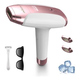 Ezzyso Depiladora Láser Depiladora Ipl Depilador Laser Permanente De Luz Pulsada Ipl Sin Dolor Depiladora Indolora Láser Permanente Para Cara Y Cuerpo Batería Inalámbrica Larga Duración 2400 Mah Rosa