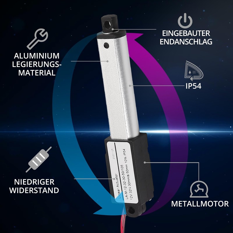 Justech Linear Motor Adjustable Drive Mini Linear Actuator Drive DC