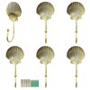 ZH-ZHENGHENG Seashell Wall Hooks, Ocean Theme, Decorative, for Beach or