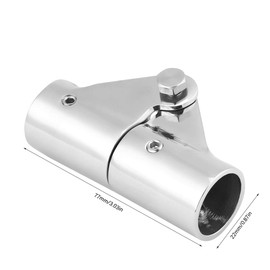 Marine Pipe Connector, Stainless Steel Folding Swivel Connector Boat Rail Fittings Rotating Pipe Connector Boat Handrail Boat Pipe Connector for Yachts (22mm)