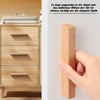 QHKLEW Pack of 6 Wooden Furniture Handles, Cabinet Handles Wood