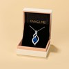 FANCIME December Birthstone Necklace for Women Blue Topaz Teardrop Necklace
