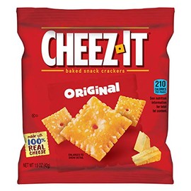 Cheez-It Baked Snack Cheese Crackers, Original, Single Serve, 1.5 oz Bags (8 Count)(Pack of 6)