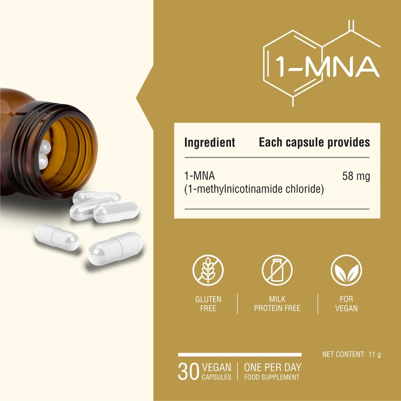 Endotelio 1-MNA PRO, Anti Aging, Optimizing NAD+, Double Dose for