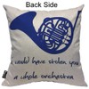 Mugod Blue French Horn Throw Pillow Cover I Would Have