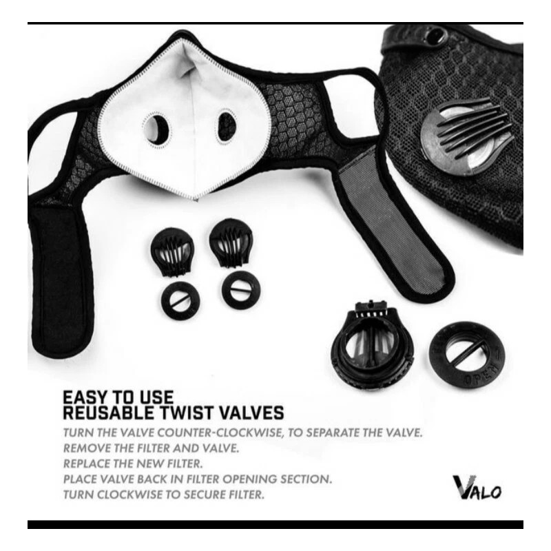 Venom Face mask With Ventilation Valve and Filter