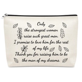 Sazuwu Mother in Law Gifts from Bride Makeup Bag Wedding Day Gifts for Mother in Law Cosmetic Organizer Bag Travel Mother of the Groom Gifts Funny Thank You Christmas Birthday Present Travel Pouch