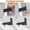 Curtain Track Brackets, Curtain Track Wall Mounting Hardware Black Curtain