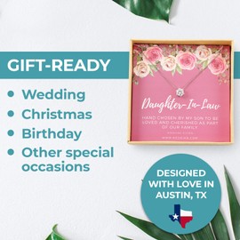 KEDRIAN Daughter In Law Necklace, 925 Sterling Silver, Daughter In Law Gifts, Mothers Day Gifts For Daughter In Law, Daughter In Law Gifts From Mother In Law, Best Daughter In Law Gift For Women