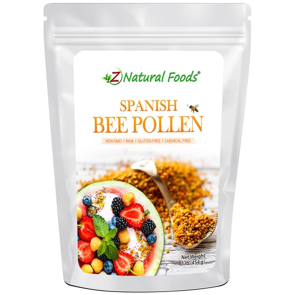 Bee Pollen Granules - Harvested in Spain - 100% Pure & Unprocessed - All Natural Health Superfood Supplement - Raw, Gluten Free, Non GMO - 1 lb