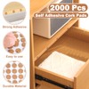 2000 Pcs 3/8 Inch Self Adhesive Cork Pads Cabinet Door