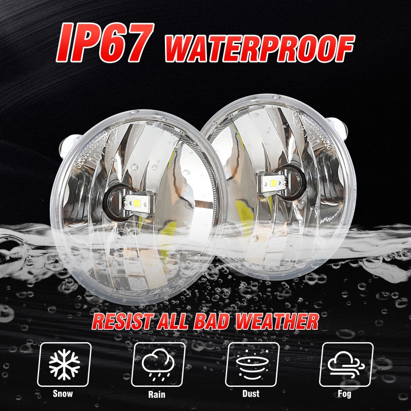 SHENKENUO For 2014-2015 GMC Sierra 1500 Fog lights Clear Bumper