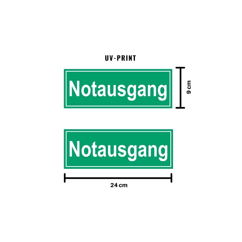 seemy Emergency Exit Sign, Pack of 5, Premium Stickers, 24