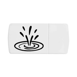 Azeeda 'Rain Dropping in a Puddle' Pill Box with Tablet Splitter (PI00037592)