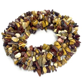 31 inches Chip Stone Loose Gemstones Beads Drilled Strand for Jewelry Making (Mookaite Jasper)