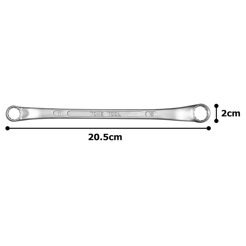 TONE M44-1113 Long Mechanic Glasses Wrench (45° x 10°), Double