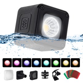 SmallRig LED Video Light, Waterproof Portable Lighting Kit with 8 Color Filter, Mini Cube, Dimmable Fill Photo Light for Smartphone, Action, DSLR Camera 3405 5600K CRI95 3405