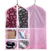 5 Pcs Costume Dance Garment Bag with 3 Clear Zipper