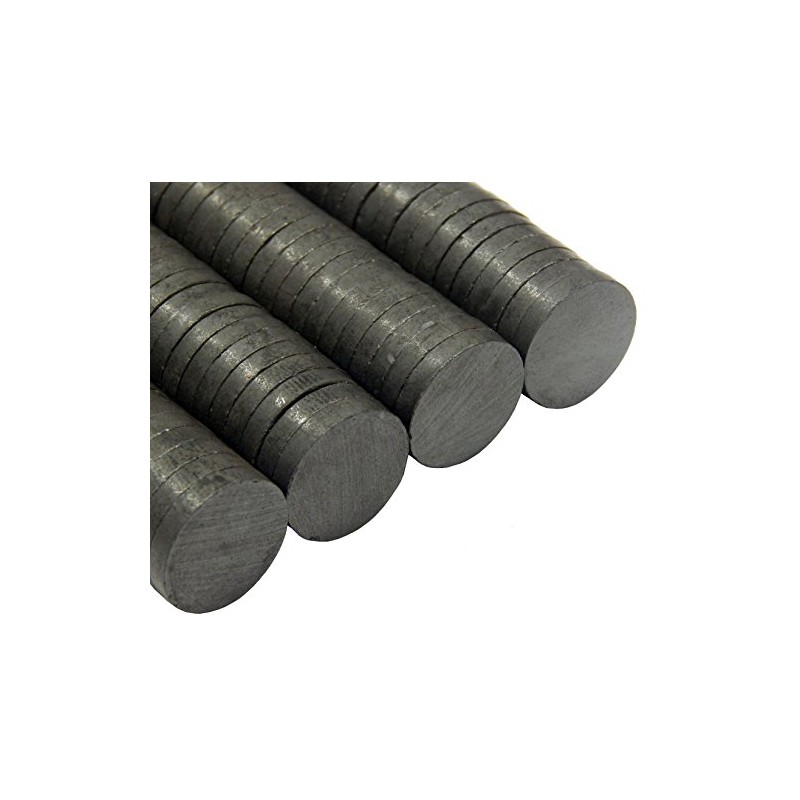 Perlin 100 x Ferrite Magnet Round Magnets 17 mm x