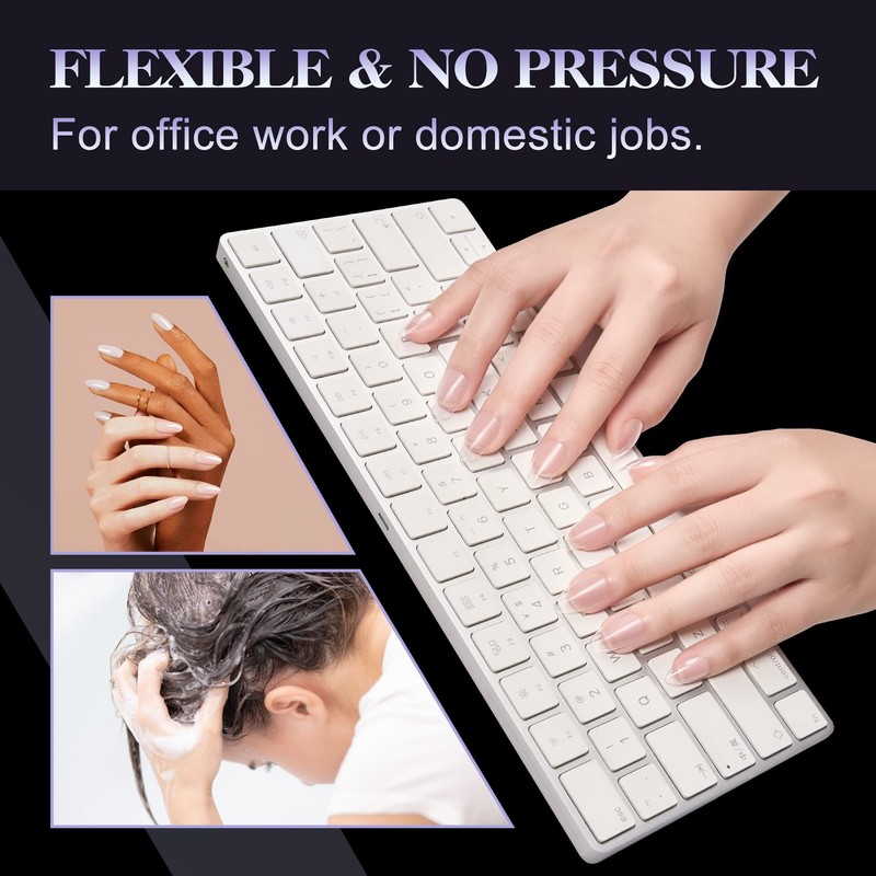 Gelike EC Extra Short Almond Gel Nail Tips Kit for