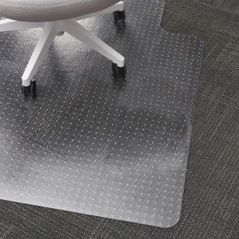 Staples Office Chair Mat, Clear Floor Mats, Flat-Pile Carpets, 48 x 36 Inch, Smooth Glide