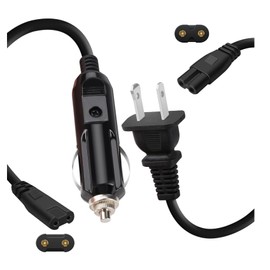 Electric Lunch Box Power Cord, 12/24V/Car Charger & 110-230V Home/Office Wall Charger Compatible wtih WVJ 3-in-1 33.8oZ Electric Lunch Box for Work Office Travel Home Car Truck Power Cable