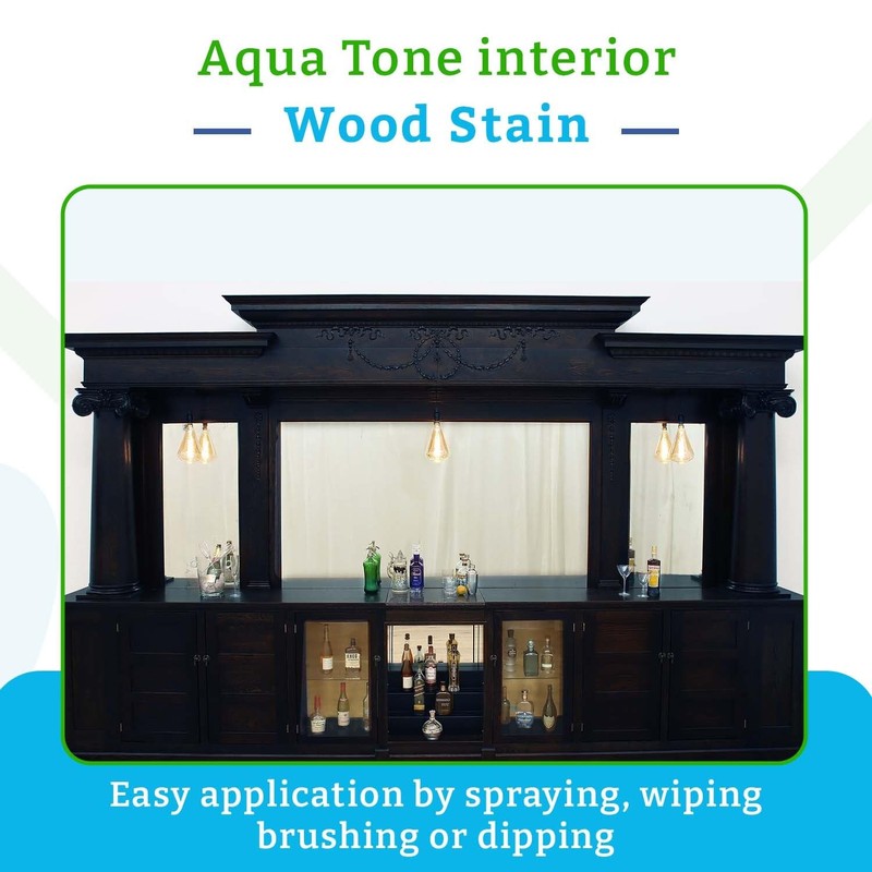 Aqua Coat Aqua Tone Water-Based Wood Stain (Gallon, Jacobean)