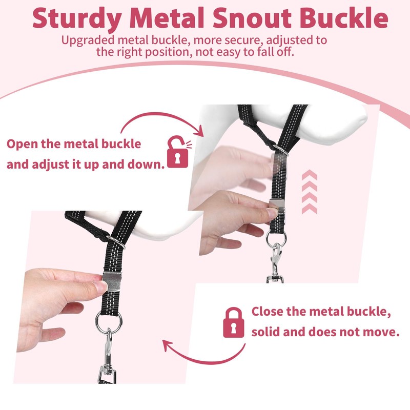 BARKLESS Sturdy No Pull Head Collar for Medium Large Dogs,