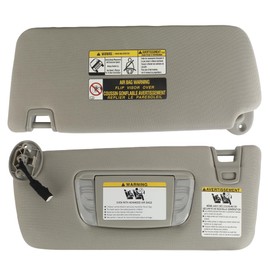Complete Left & Right Side Sun Visor Set for Toyota Tacoma 2016-2023 - OEM Style Gray (Driver & Passenger Sunshade) (Toyota Tacoma 16-23 L & R Gray)