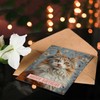 Artery8 Birthday Card Cat Lover Fluffy Maine Coon Retro Floral