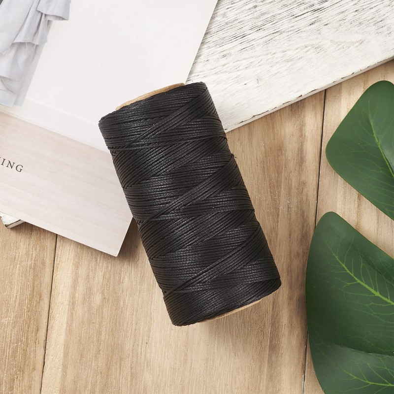 Pandahall 260 Meters/Roll 1mm Flat Waxed Polyester Cord Thread DIY