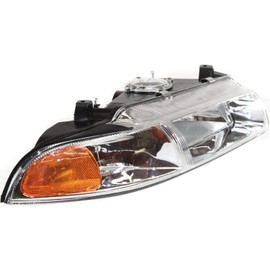 Evan Fischer Driver and Passenger Side Headlight for Dodge Stratus 1995-2000 Also Fits Chrysler Cirrus Halogen With bulb(s) For Models With Improved Pattern Beam Replaces# 4630873AB 4630872AB