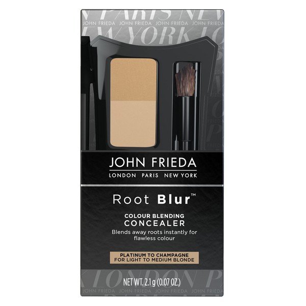 John Frieda Root Blur Color Blending Concealer Platinum to Champagne Blondes, Natural Looking Color Blending, Conceal Faded or Grey Shades