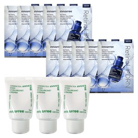Innisfree Retinol PDRN Skin Booster Ampoule Gel Mask (25mL) 10 sheets+ / 이니스프리 레티놀 PDRN 스킨부스터 앰플 겔 마스크 (25mL) 10매+
